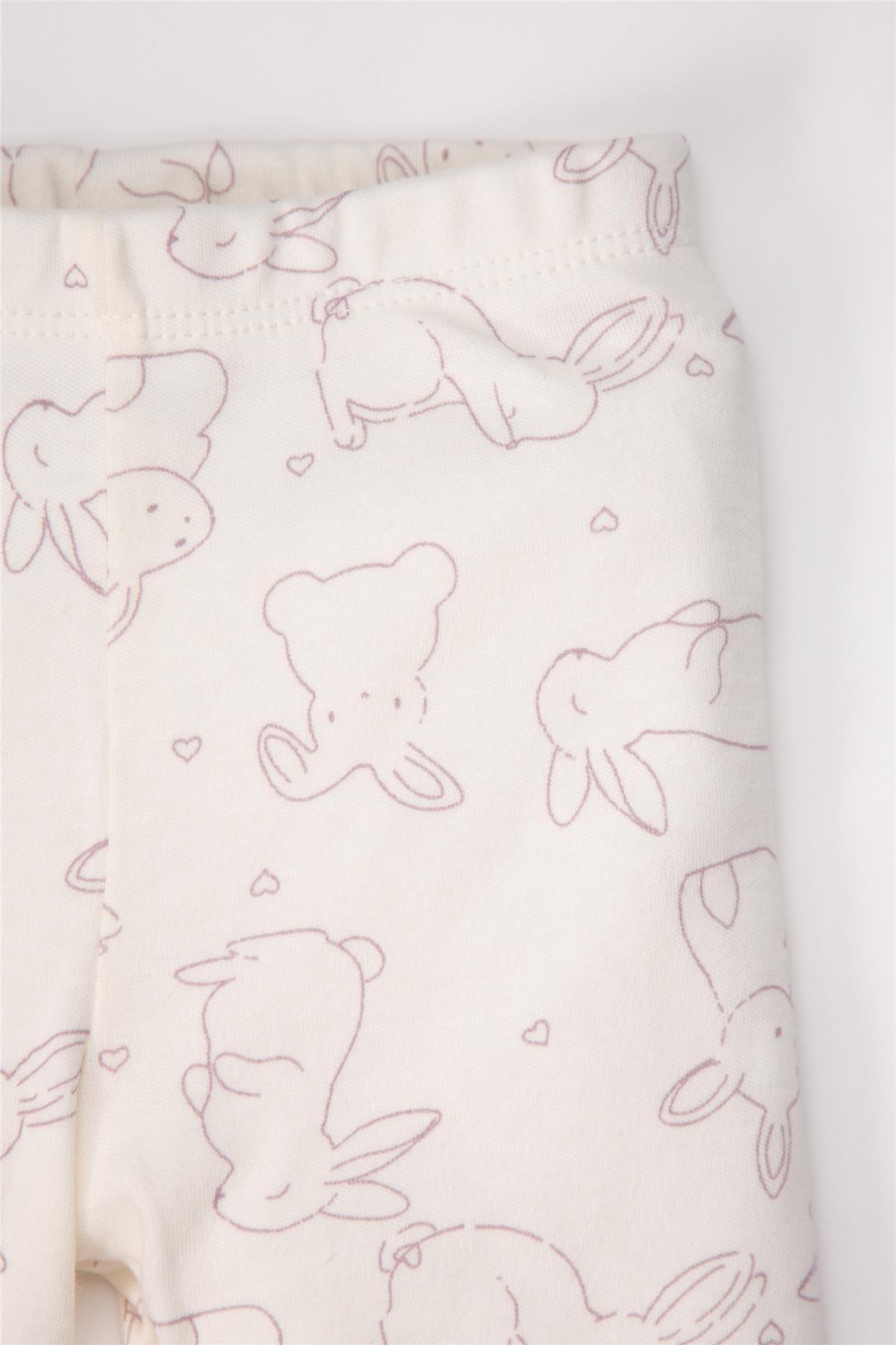 Bebetto İNTERLOK TAYT 2Lİ (CUTE BUNNY) MOR fotoğrafı 3 (önizleme)