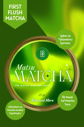 Mim and More Matsu Matcha - İlk Hasat Premium Saf Matcha Tozu 25 g