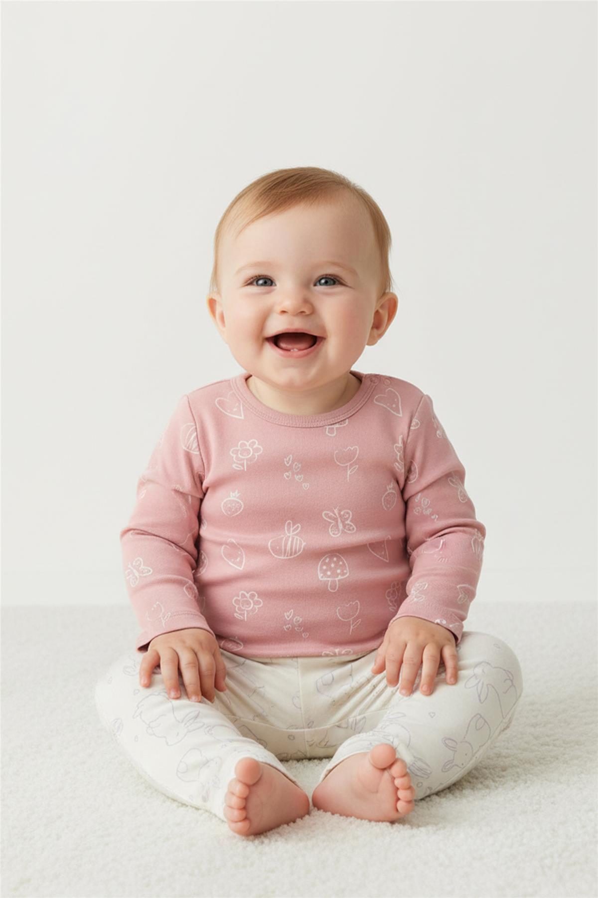 Bebetto İNTERLOK TAYT 2Lİ (CUTE BUNNY) MOR fotoğrafı 2 (önizleme)