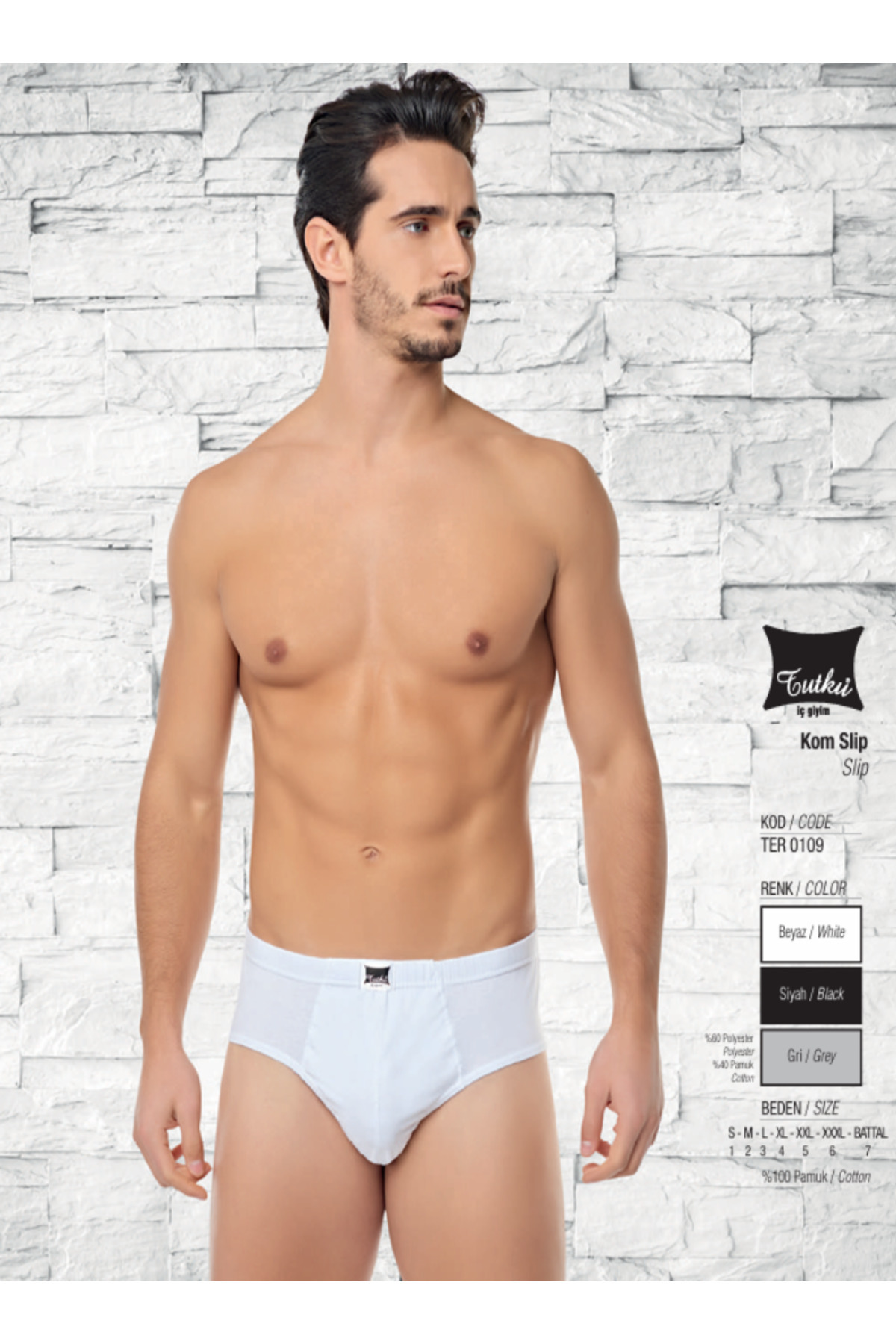 BENALİ (6 ADET) TUTKU ERKEK PAMUK SLİP KÜLOT BÜYÜK BEDEN SEÇENEKLİ