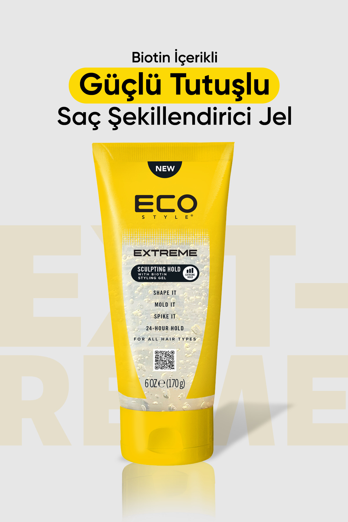 ECO STYLE Extreme Mükemmel Tutuş, Biotin İçerikli, 24 Saat Etkili Parlak Tutuş, 170Ml — ExtremSarı