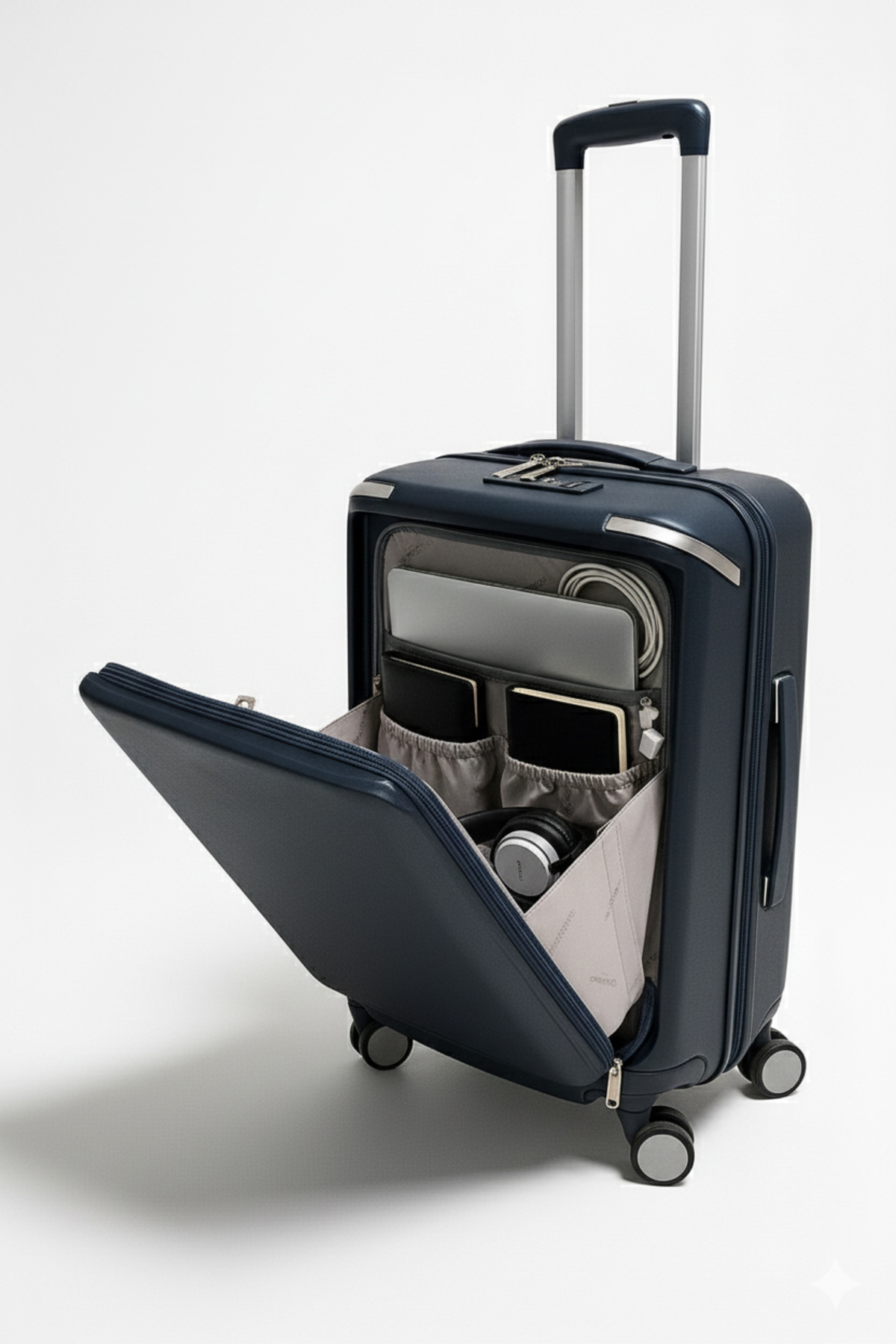 Pierre Cardin  3'lü Set %100 Polipropilen Valiz Lacivert 04PC7090 - Görsel 6