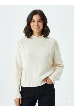 MELLY MORE TERS DİKİŞLİ KAZAK