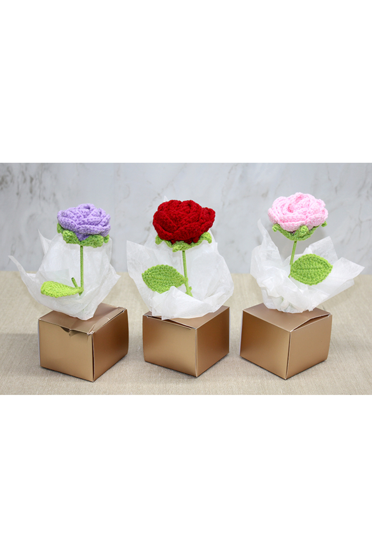 TTT.desıgn Tekli El Örgüsü Gül