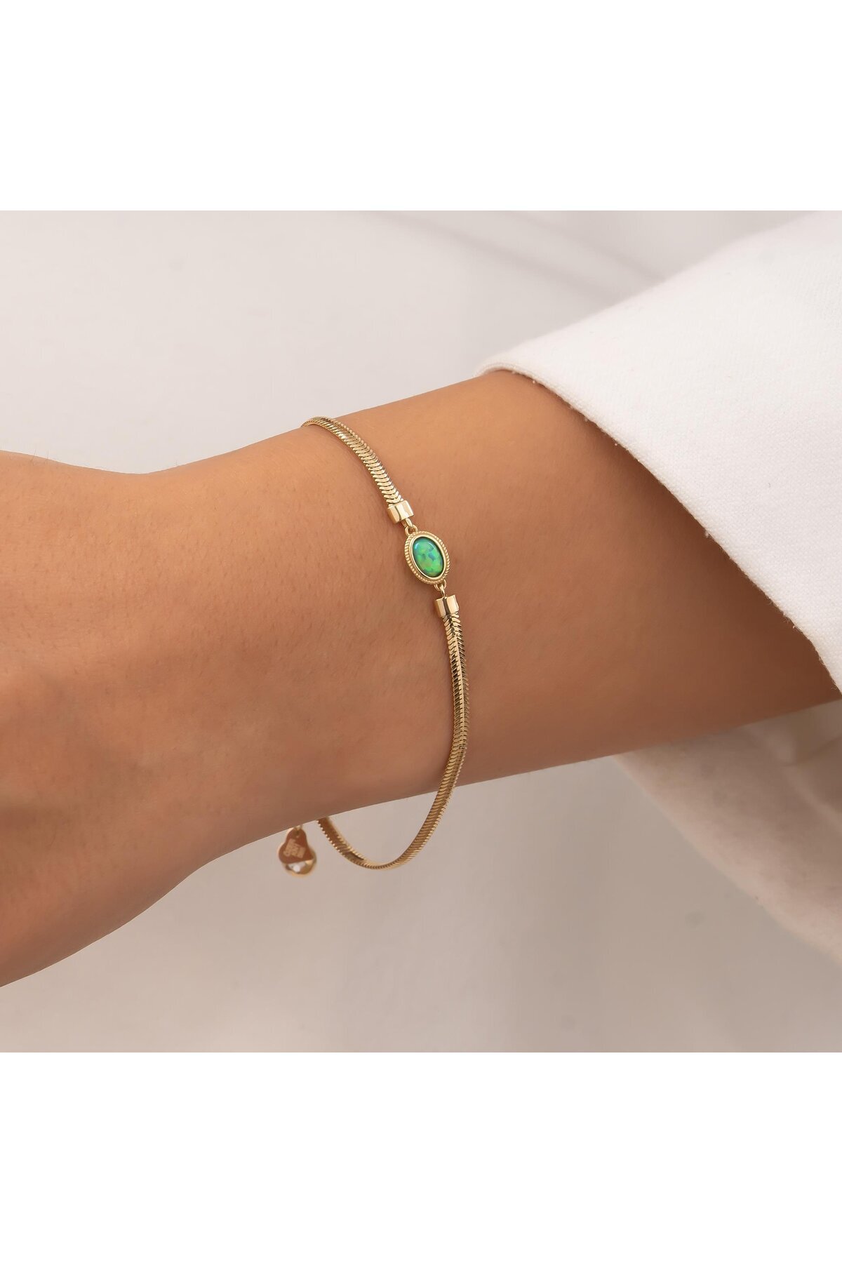 hakan mücevherat 14 Ayar Çok Renkli Taşlı Bileklik