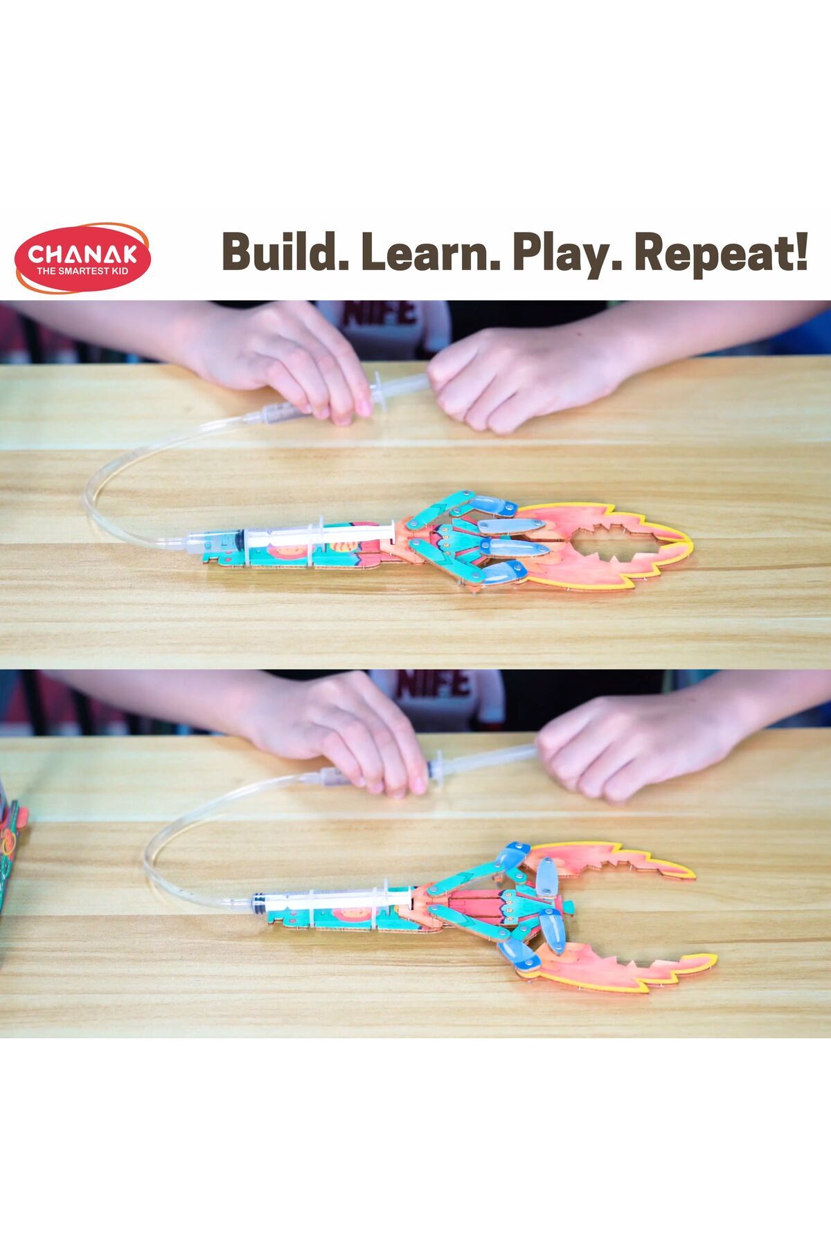 کیت علمی هیدرولیک ۴ در ۱ برای کودکان | اسباب‌بازی مهندسی مکانیک STEM