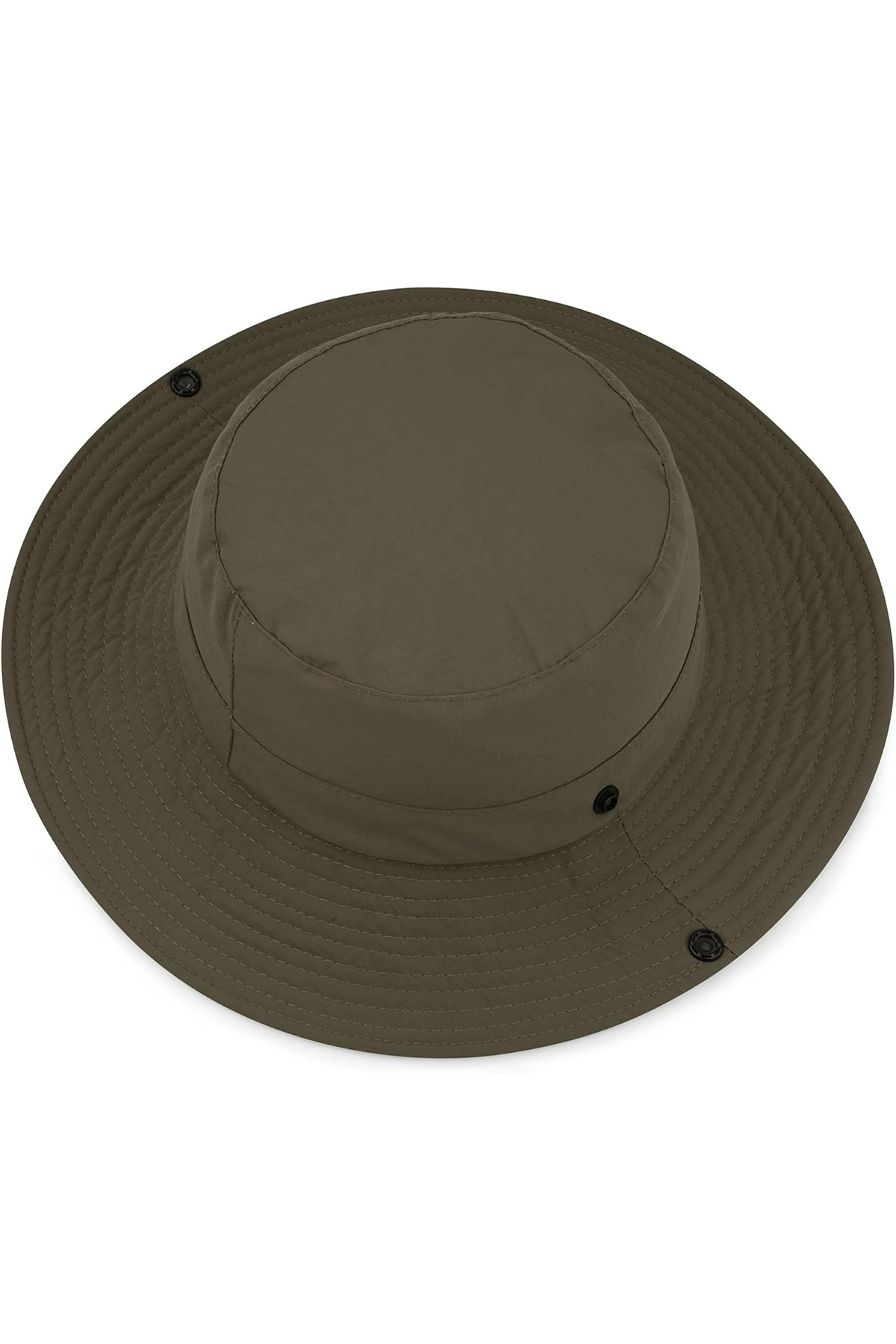 Verahed Yazlık Katlanabilir Geniş Siperlikli Haki Safari Kovboy Şapkası Unisex Fötr Bucket Balıkçı Şapka görsel 6