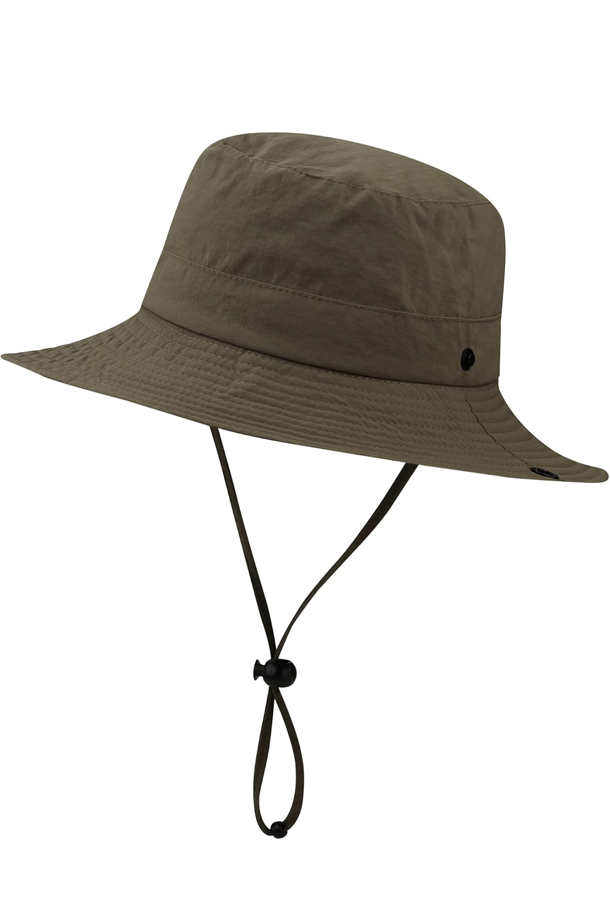 Verahed Yazlık Katlanabilir Geniş Siperlikli Haki Safari Kovboy Şapkası Unisex Fötr Bucket Balıkçı Şapka görsel 5