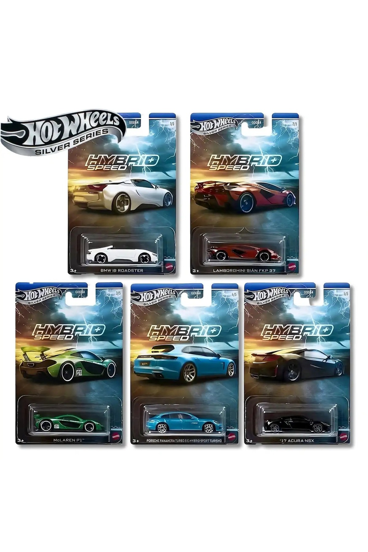 HOT WHEELS Silver Series - Hybird Speed - 5li Set - GDG44-977P