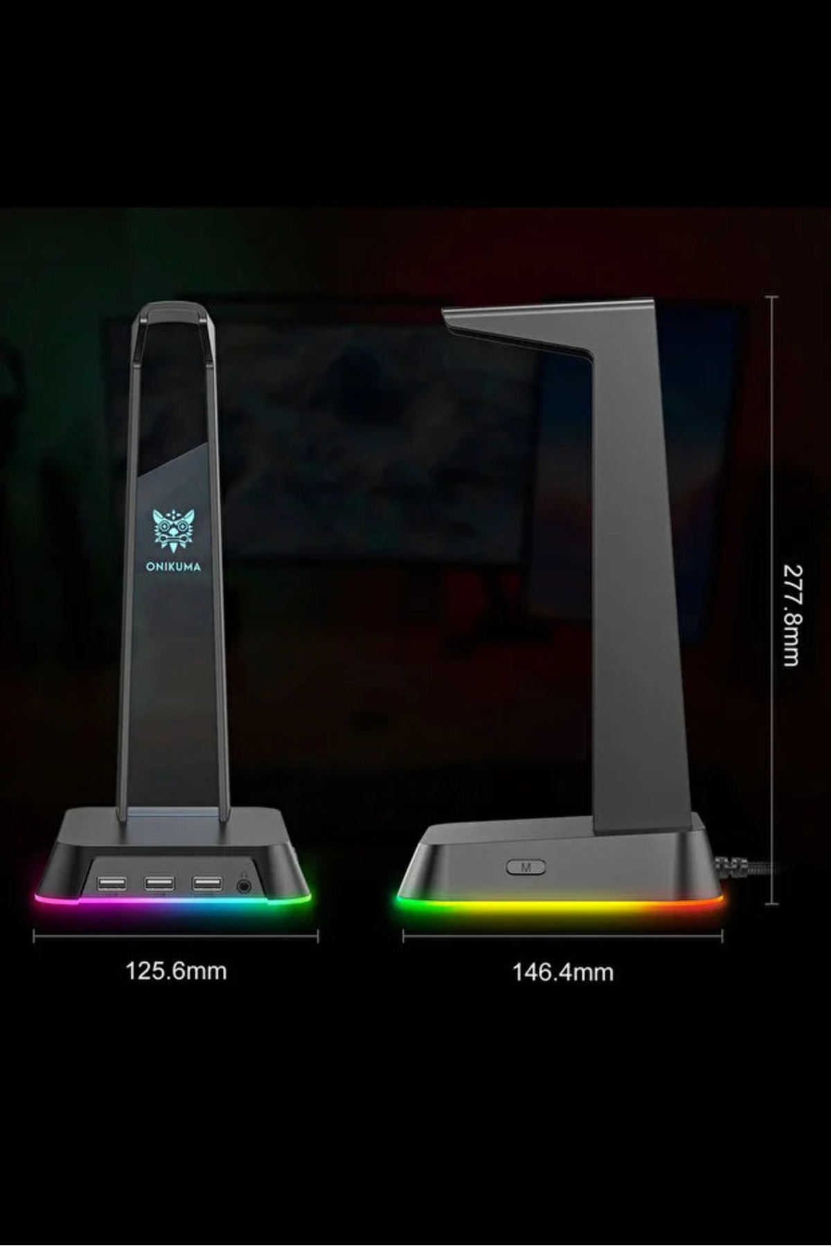 Informatics Here ST-2 Rgb Headset Holder & Headset Stand Premium Gamer Publisher Equipment Illuminated
