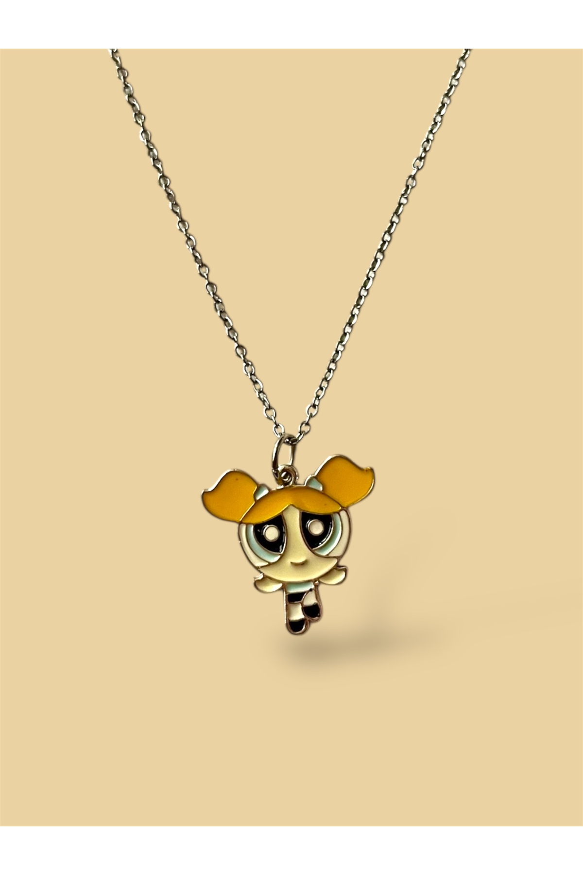 FALAVİ  Powerpuff Girls Bubbles Çelik Kolye - Görsel 2
