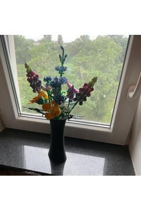 3DPROGA 3D Baskı Modern Desenli Dekoratif Vazo sert plastik 20 cm