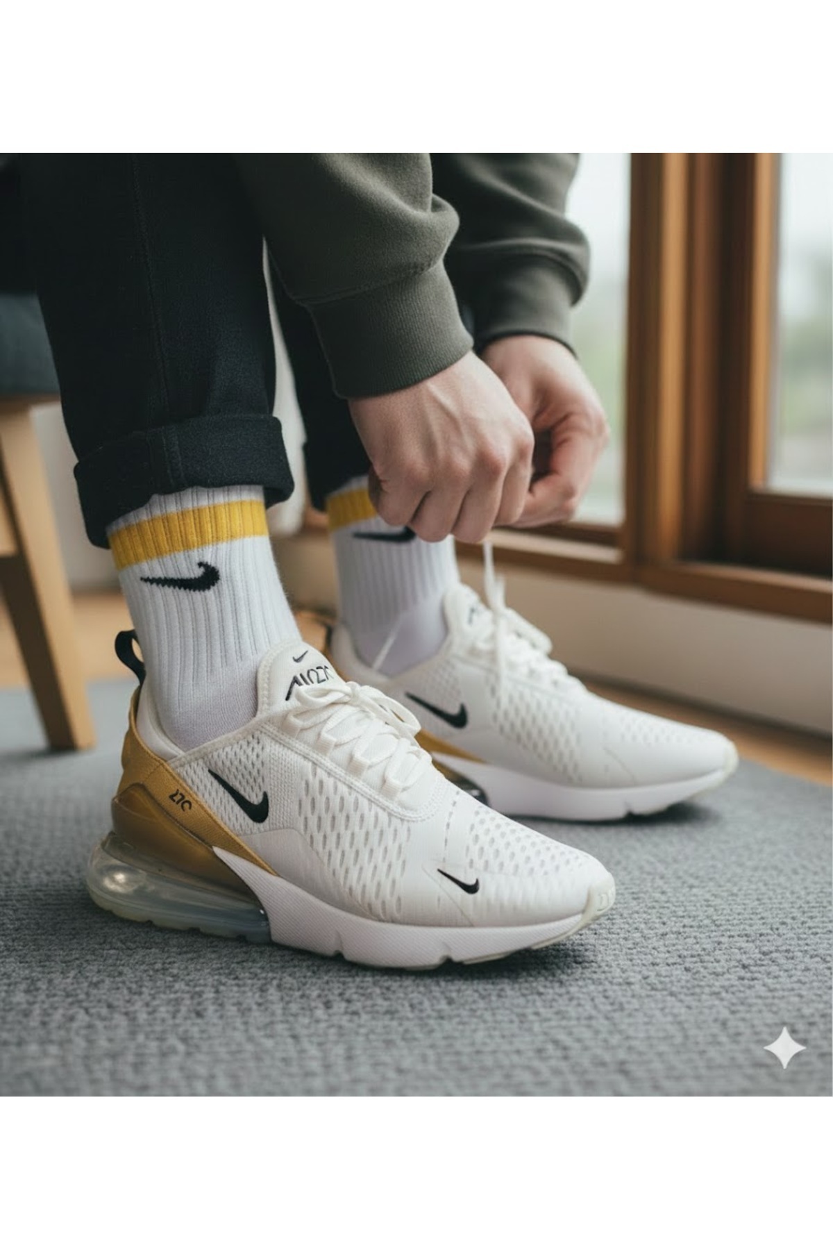 Air Max 270 Kadın Spor Ayakkabı ( SPORTİKS ) DAR KALIPTIR ... — کرم ah8050-002 — تصویر 3 از 6