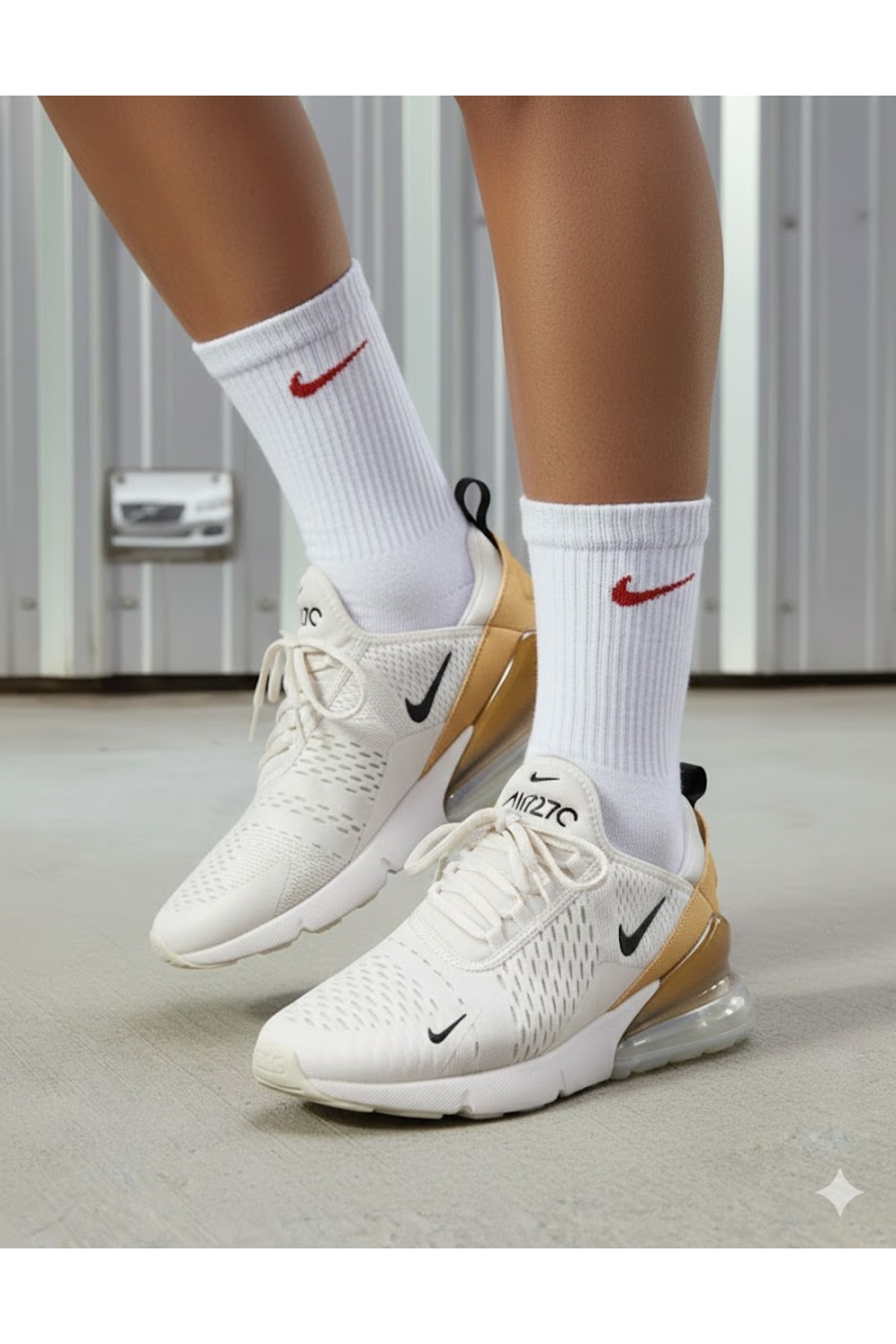 Air Max 270 Kadın Spor Ayakkabı ( SPORTİKS ) DAR KALIPTIR ... — کرم ah8050-002 — تصویر 2 از 6