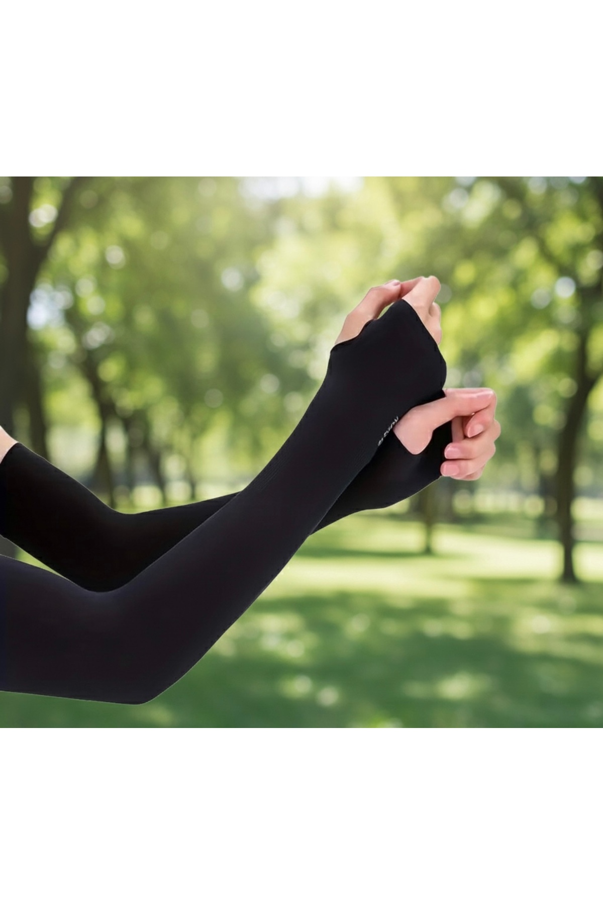 By Aheli  Esnek Uzun Kollu Güneş Koruyucu Kol Eldiven Kılıfı/Spor/Tesettür/koruma