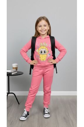 KOKOŞ BEBEK Baskılı Kız Çocuk Eşofman Takım - 6/10 Yaş - 31573