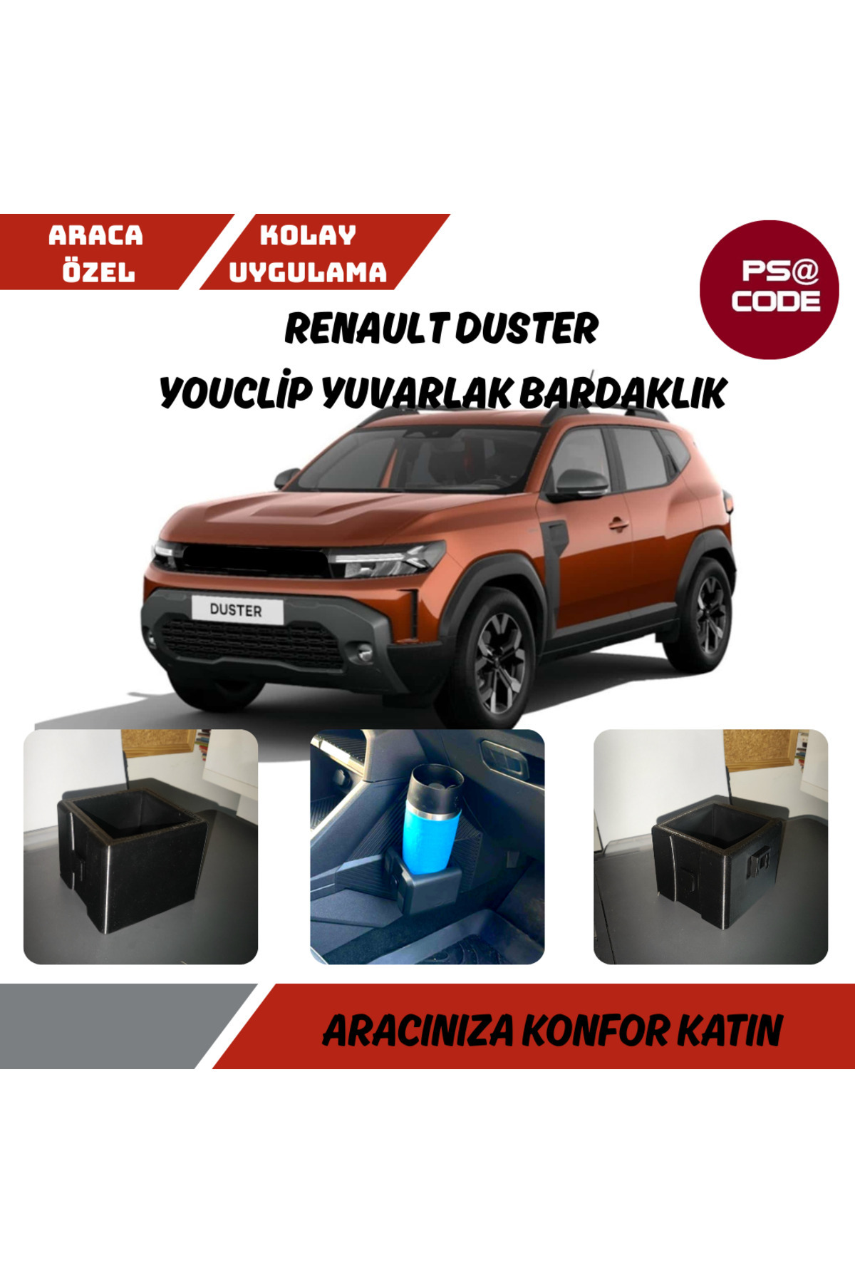 psa code RENAULT DUSTER YOUCLİP KARE BARDAKLIK