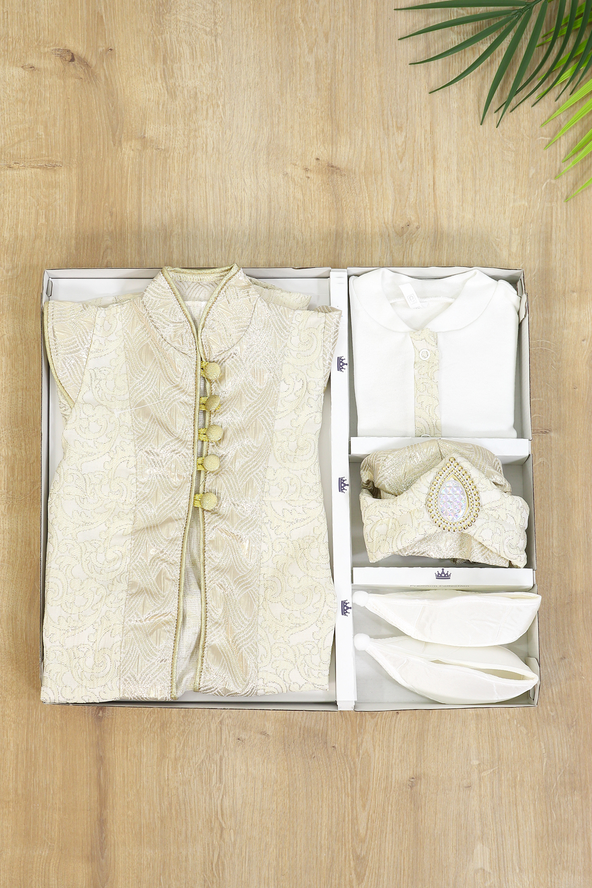 Sitilin Erkek Bebek Şehzade Mevlit Takımı Kaftanlı Lüks Hastane Çıkışı Mevlütlük Hediye Seti STL7122 fotoğrafı 6 (önizleme)