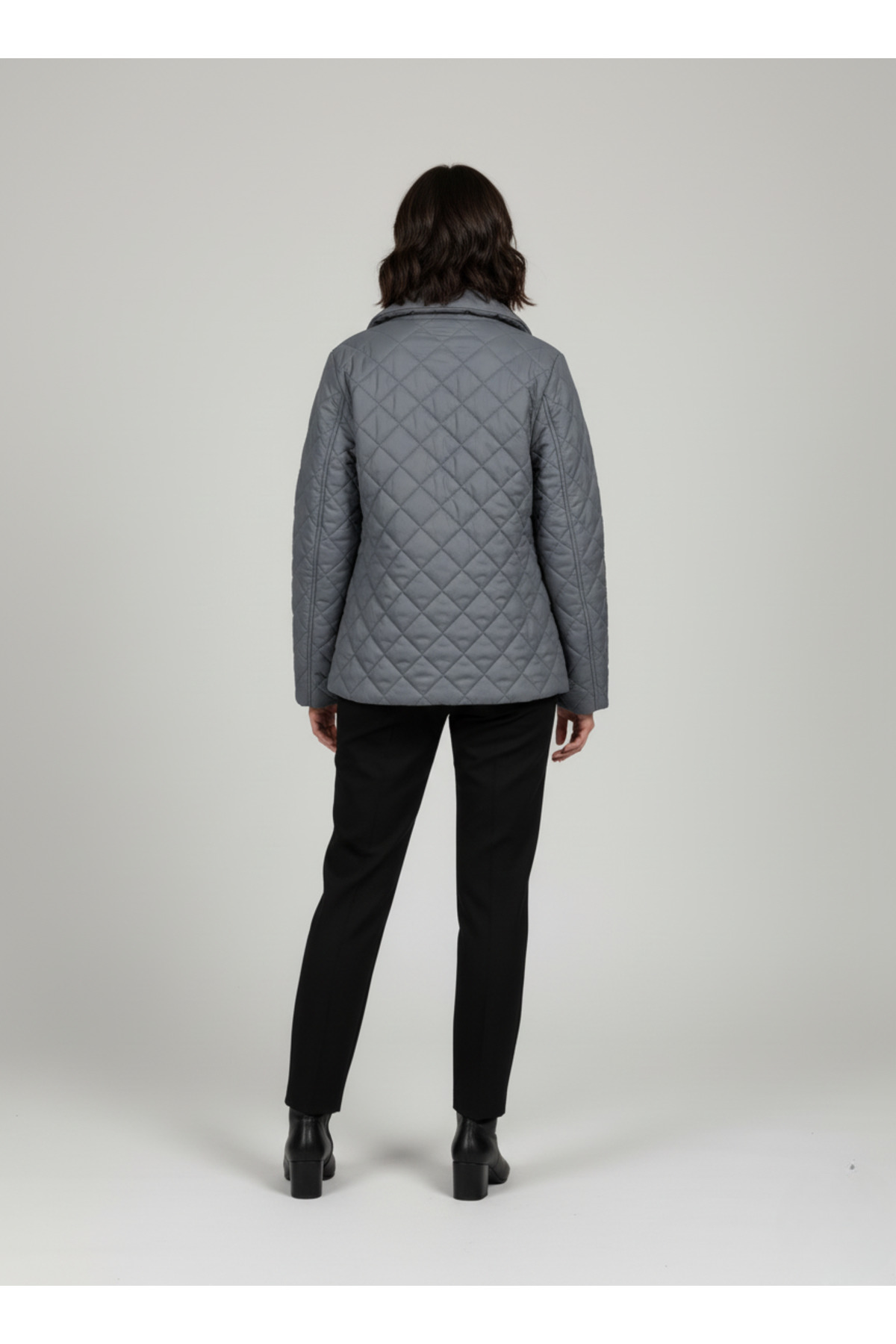 The Mrk Collection  Kadın Kapitone Antrasit Kışlık Uzun Bomber Mont - Görsel 2