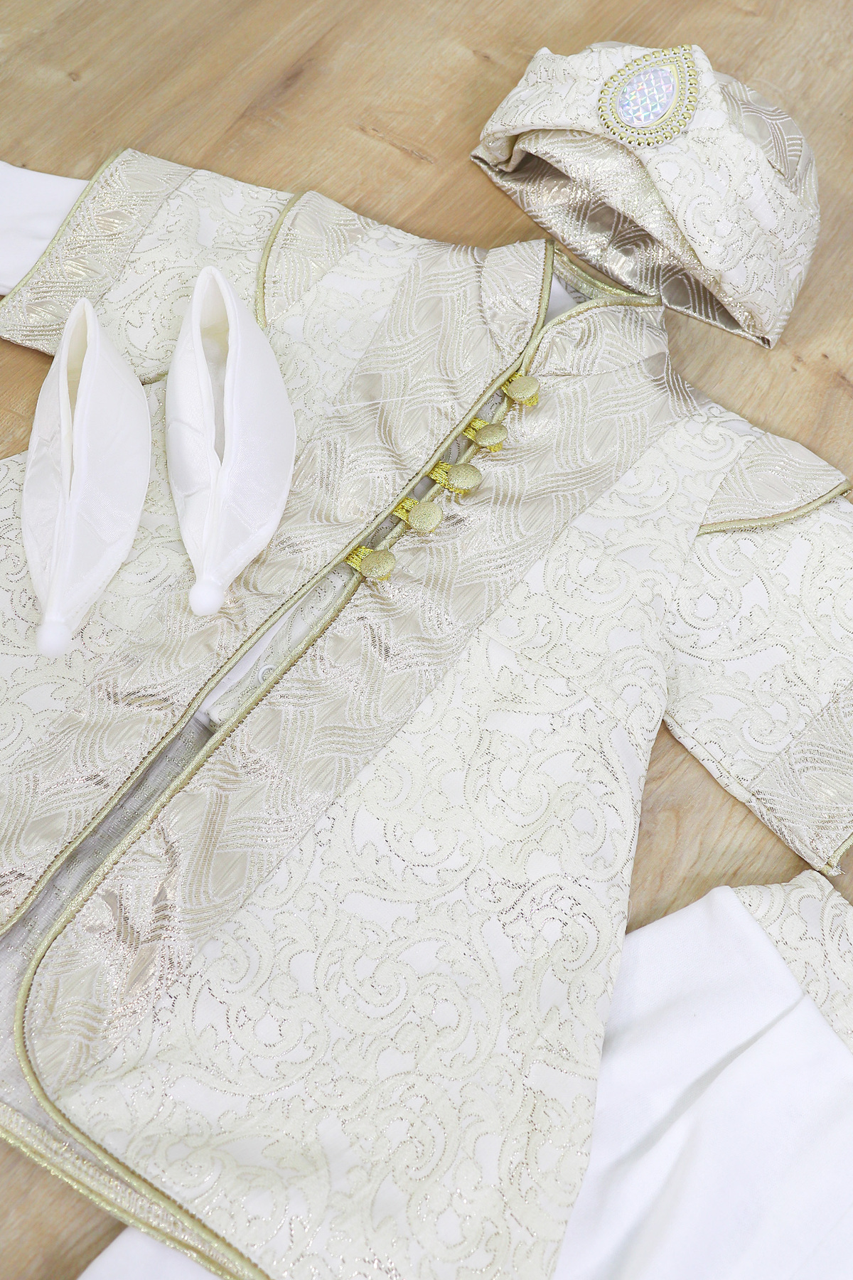 Sitilin Erkek Bebek Şehzade Mevlit Takımı Kaftanlı Lüks Hastane Çıkışı Mevlütlük Hediye Seti STL7122 fotoğrafı 3 (önizleme)