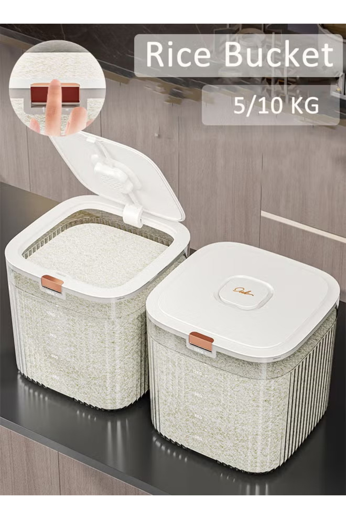 Sample Rice Store Storage Generic Rice barrel food dispenser, rice container, grain storage ...