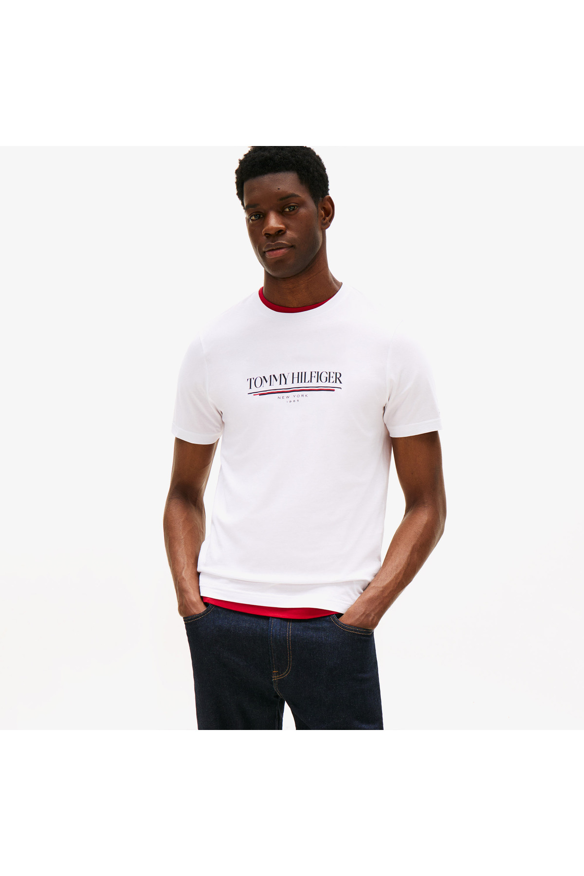 تامی هیلفیگر تی‌شرت سفید مردانه برند لاو