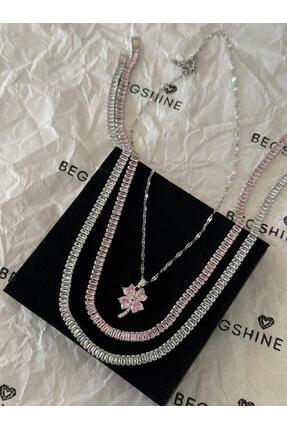 BEGSHİNE Kombin Zirkon Kolye Set