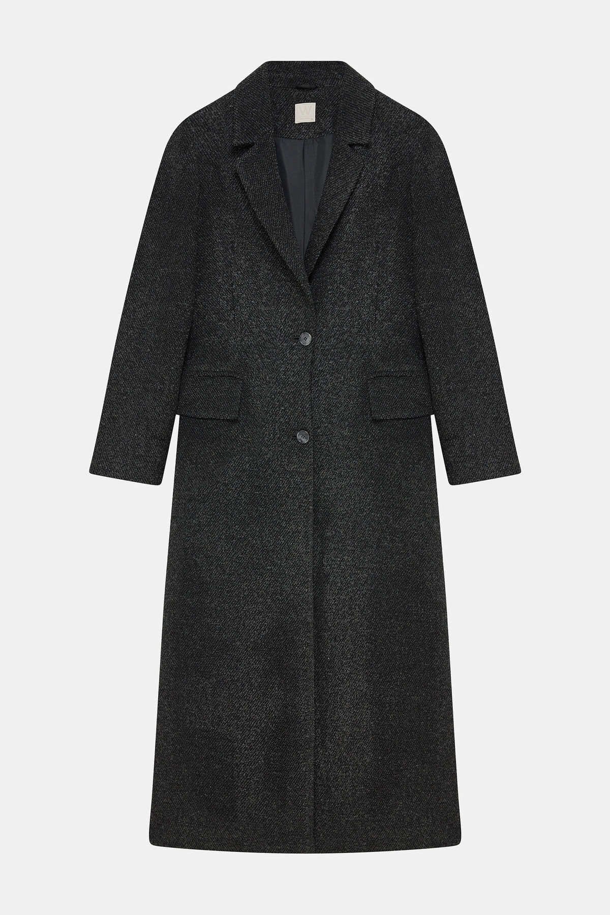 W Collection  ANTRASİT UZUN MANTO