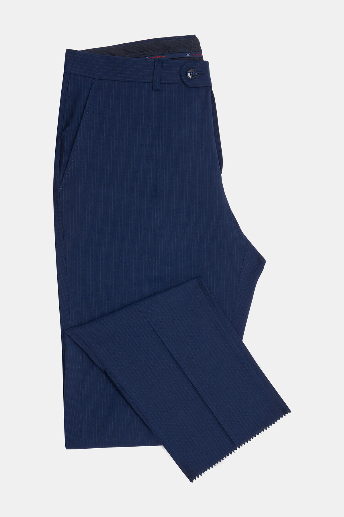 W Collection LACİVERT ÇİZGİLİ REGULAR FIT TAKIM ELBİSE görsel 7