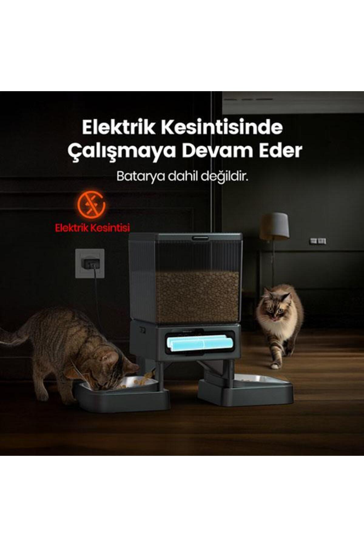 oneisall PFD-002 5 L Zaman Ayarlı Kedi ve Köpekler için İkili Otomatik Mama Kabı fotoğrafı 4 (önizleme)
