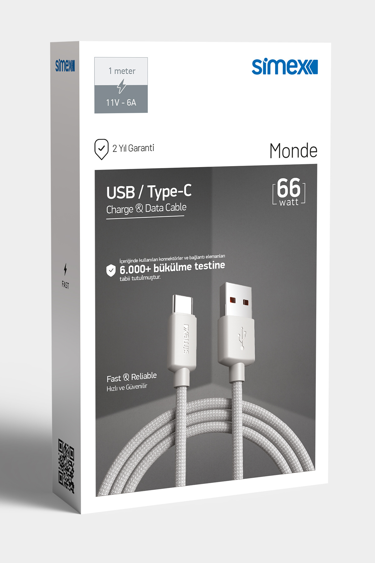 Simex Yüksek Hızlı Data ve Şarj Kablosu Kablosu