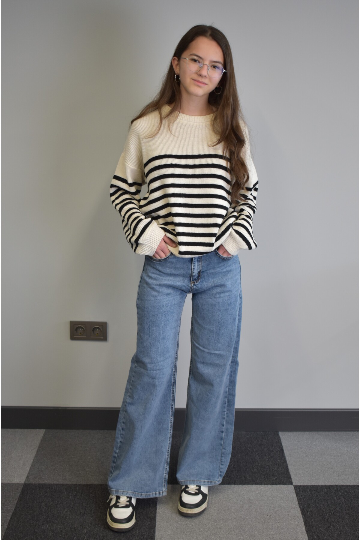 Banadamoda  Kız Çocuk Geniş Paça Jean Pantolon - Görsel 3