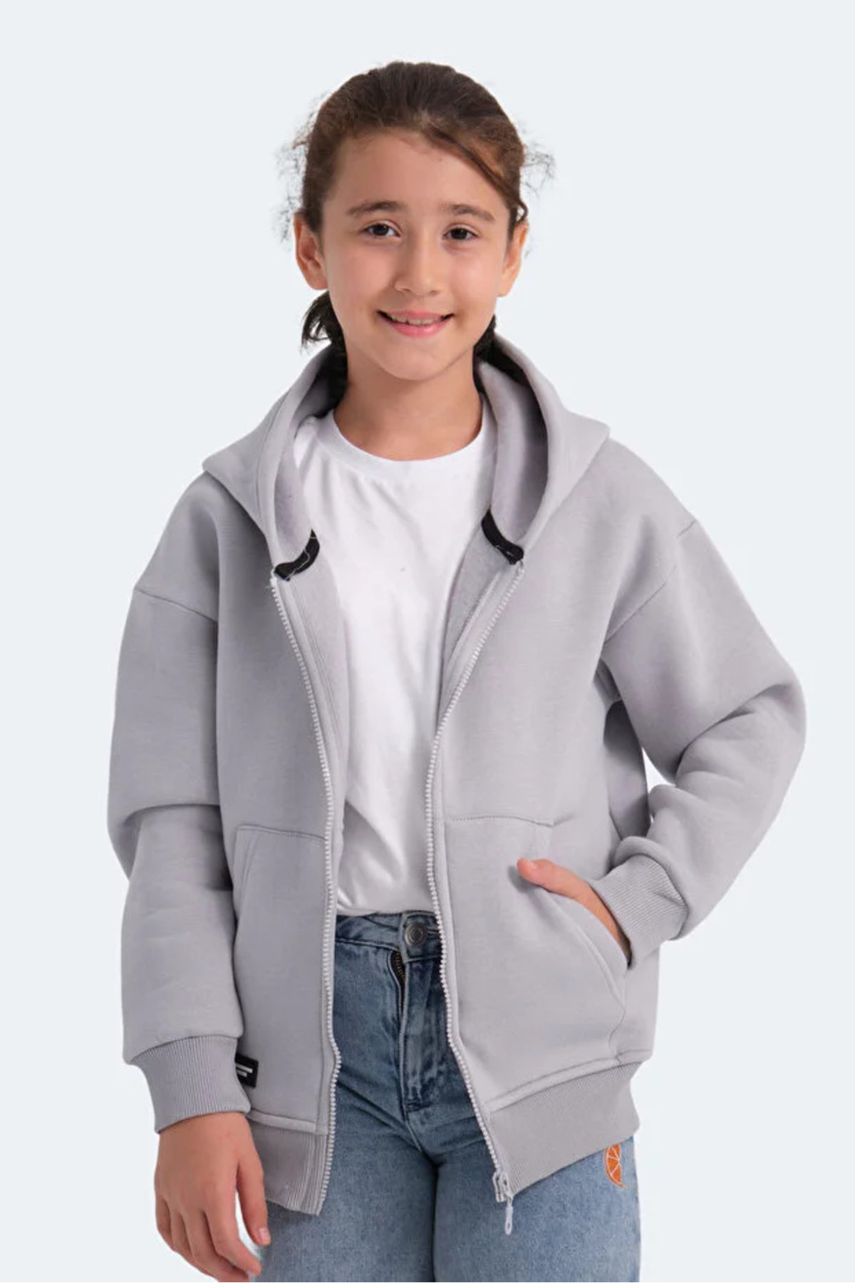 لباس ورزشی Lekan ST24WC007-280 تاپ خاکستری سنگی اسلازنگر سویشرت Slazenger