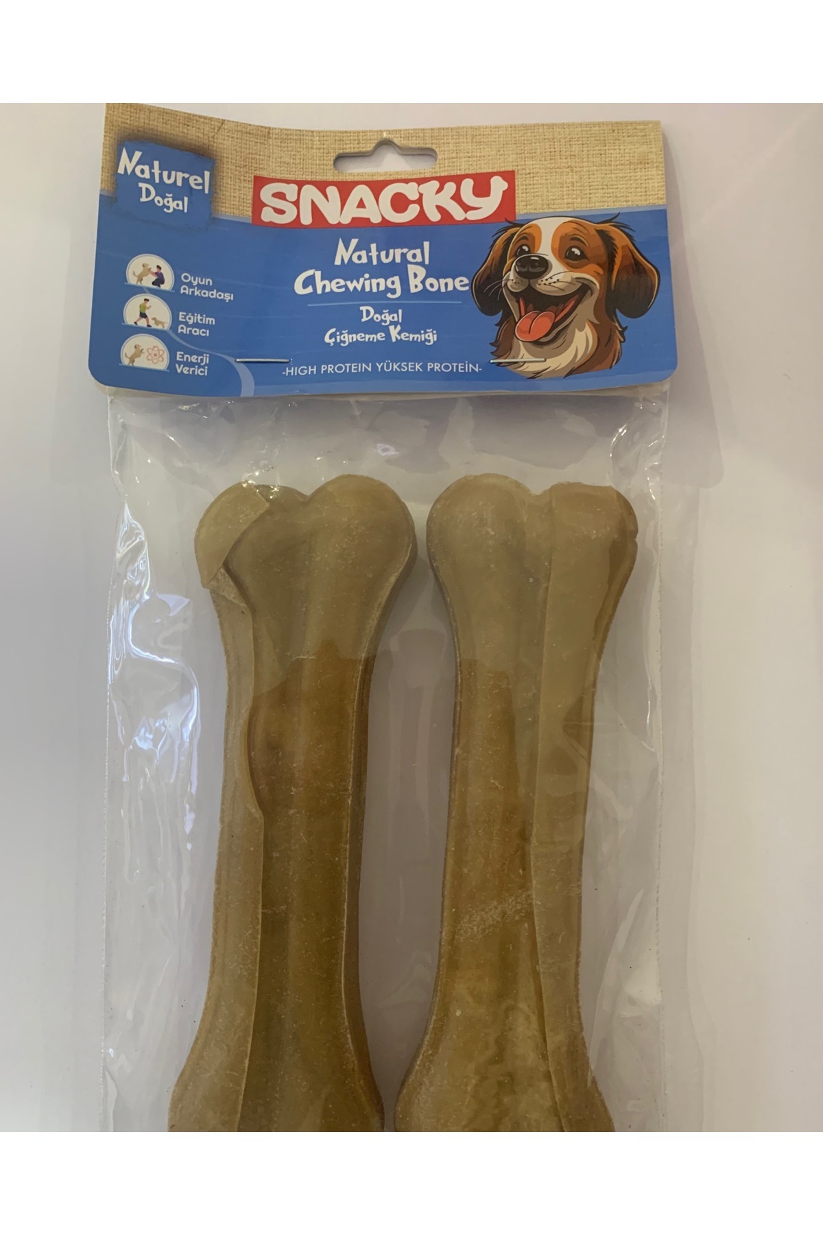Snacky PATİLİ MARKET preslenmiş kemik 2li 15 cm