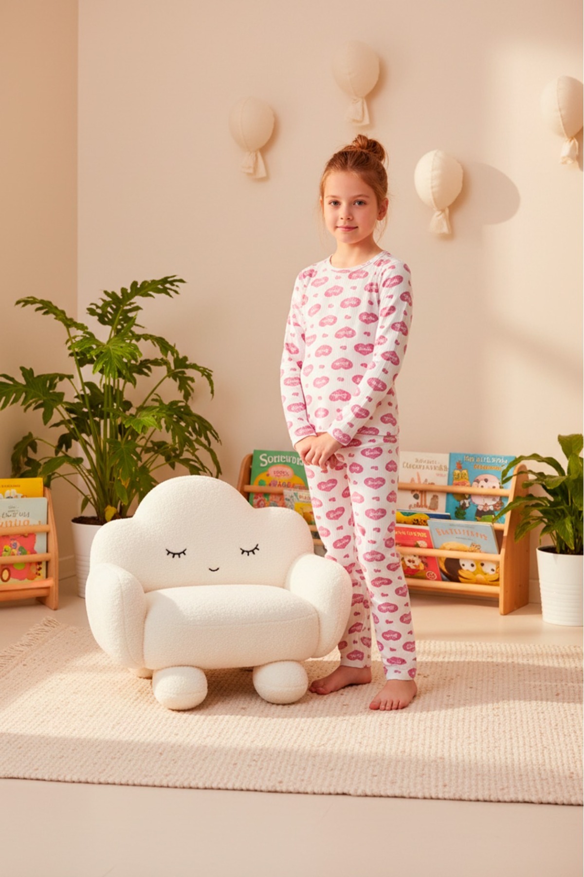LİLA İÇ GİYİM BASKILI RAPORLU İNTERLOK KIZ ÇOCUK PİJAMA TAKIMI fotoğrafı 2 (önizleme)