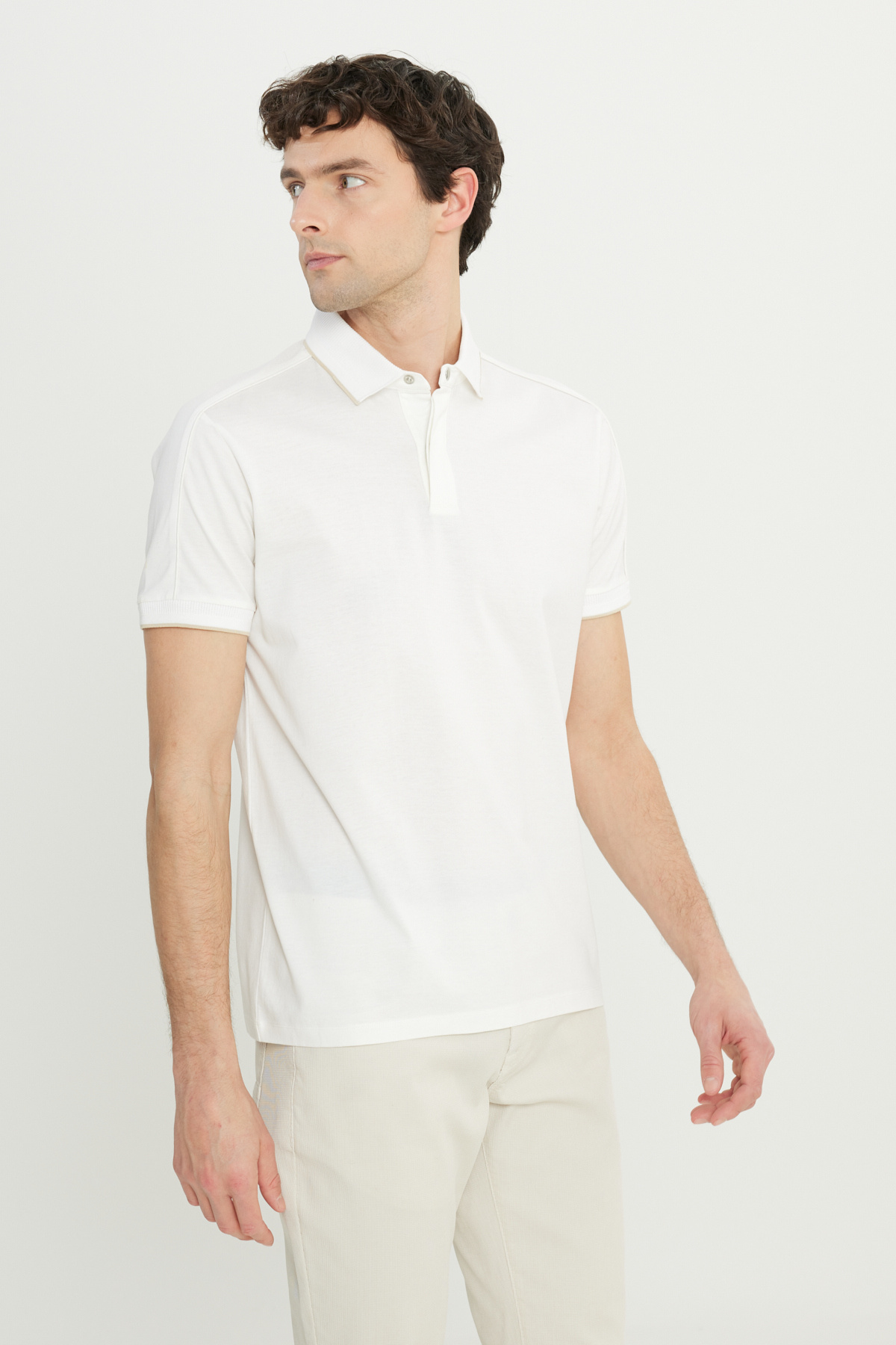 آلتین ییدلیز کلاسیکس پولو شرت مردانه اسلیم فیت ۱۰۰٪ نخی سفید