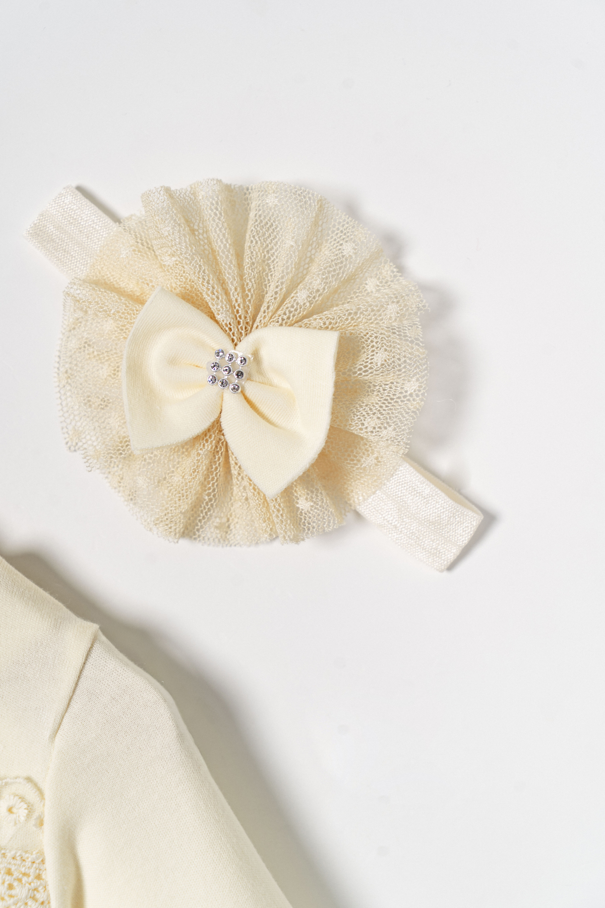 Miniday Baby Kız Bebek Mevlütlük Elbise Bandanalı Dantelli Yeni doğan Hastane çıkışı Gelinlik Abiye Mevlitlik 67- fotoğrafı 5 (önizleme)