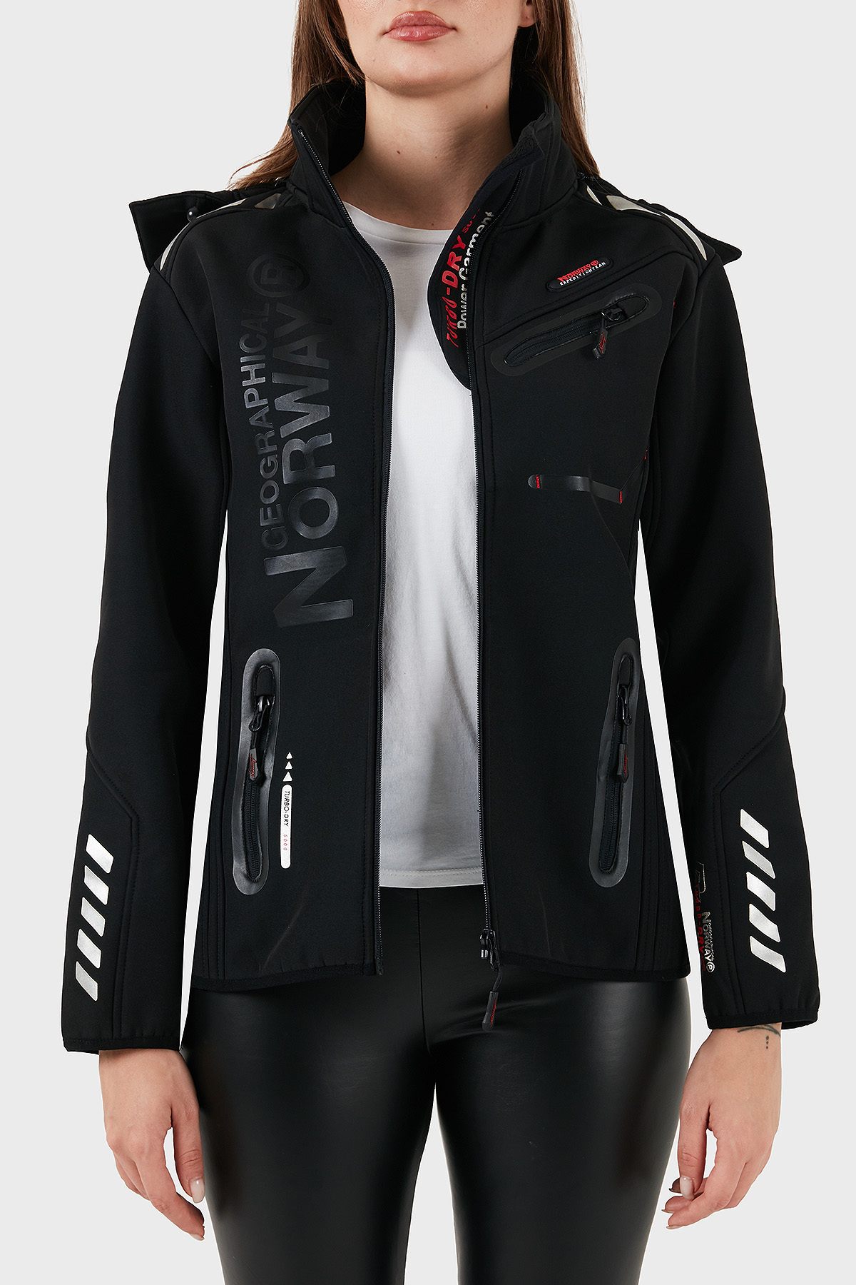 نوروی جئورفیکال کاپشن نرم ضد آب ۵۰۰۰ میلی‌متری با کلاه جداشدنی MONT REINE