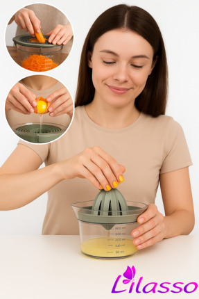 Lilasso Çok Amaçlı Mutfak Seti – Limon Sıkacağı + Rende + Yumurta Ayırıcı + Ö...