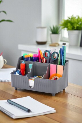 VİLORA HOME 6 Bölmeli Çok Amaçlı Masaüstü Organizer Ofis-Ev-Okul