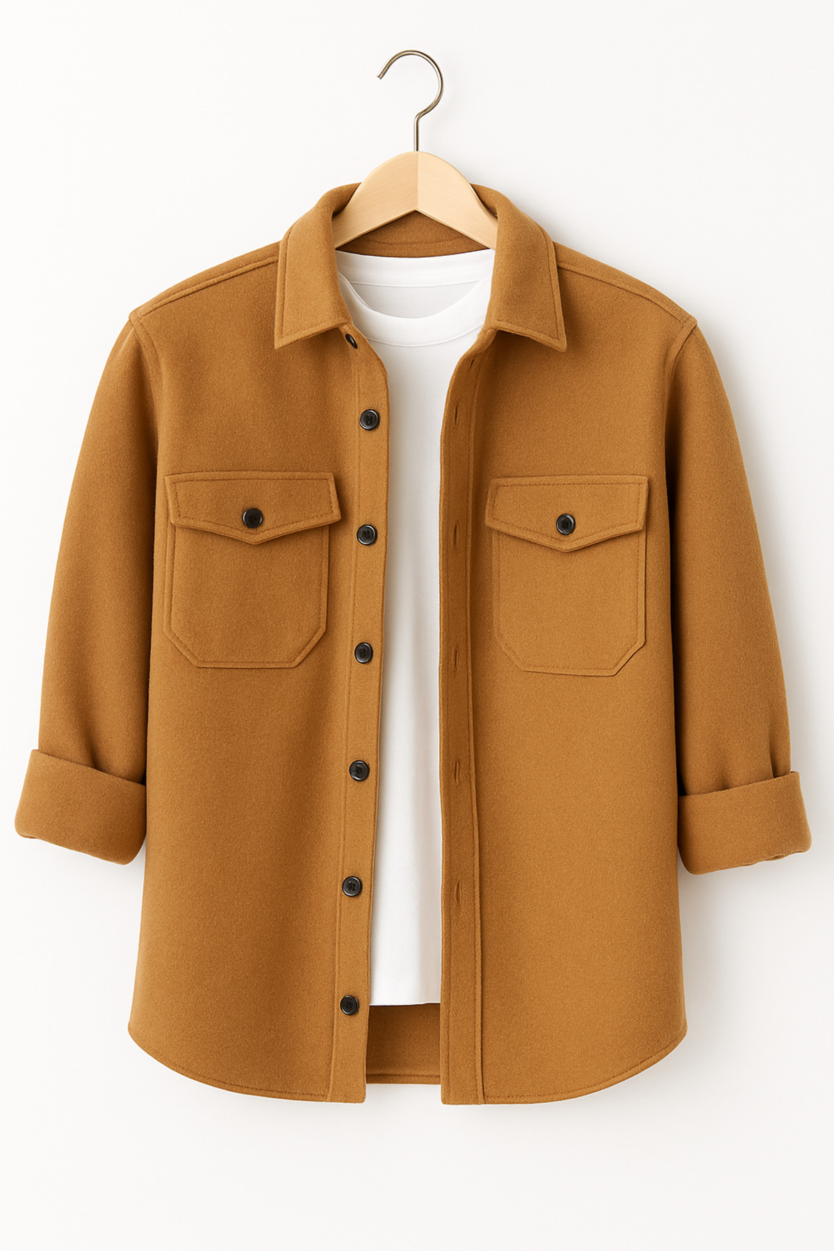 mavisima erkek giyimi Erkek Camel Kaşe Oduncu Tarzı Gömlek Ceket – Rahat Kalıp Yeni Sezon Kışlık Moda Trend