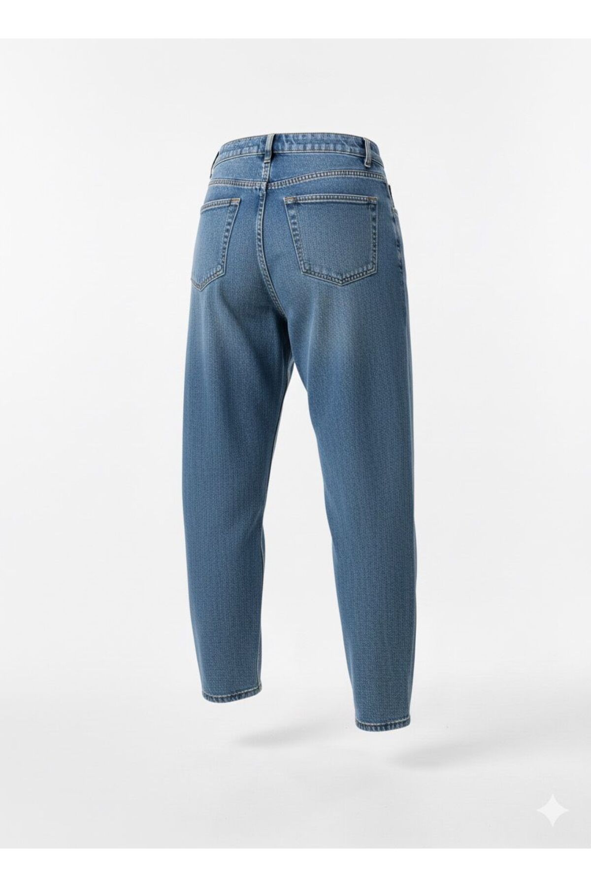 Ore design  Vintage Mavi Kadın Yüksek Bel Klasik 5 Cep Denim Pantolon OYOK26PA2000 - Görsel 5