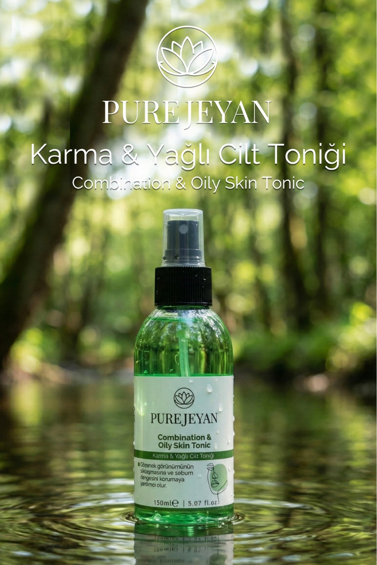 Karma & Yağlı Cilt Toniği 150 ml Salisilik Asitli Gözenek Sıkılaştırıcı Sebum Dengeleyici Tonik — tonik — تصویر 4 از 4
