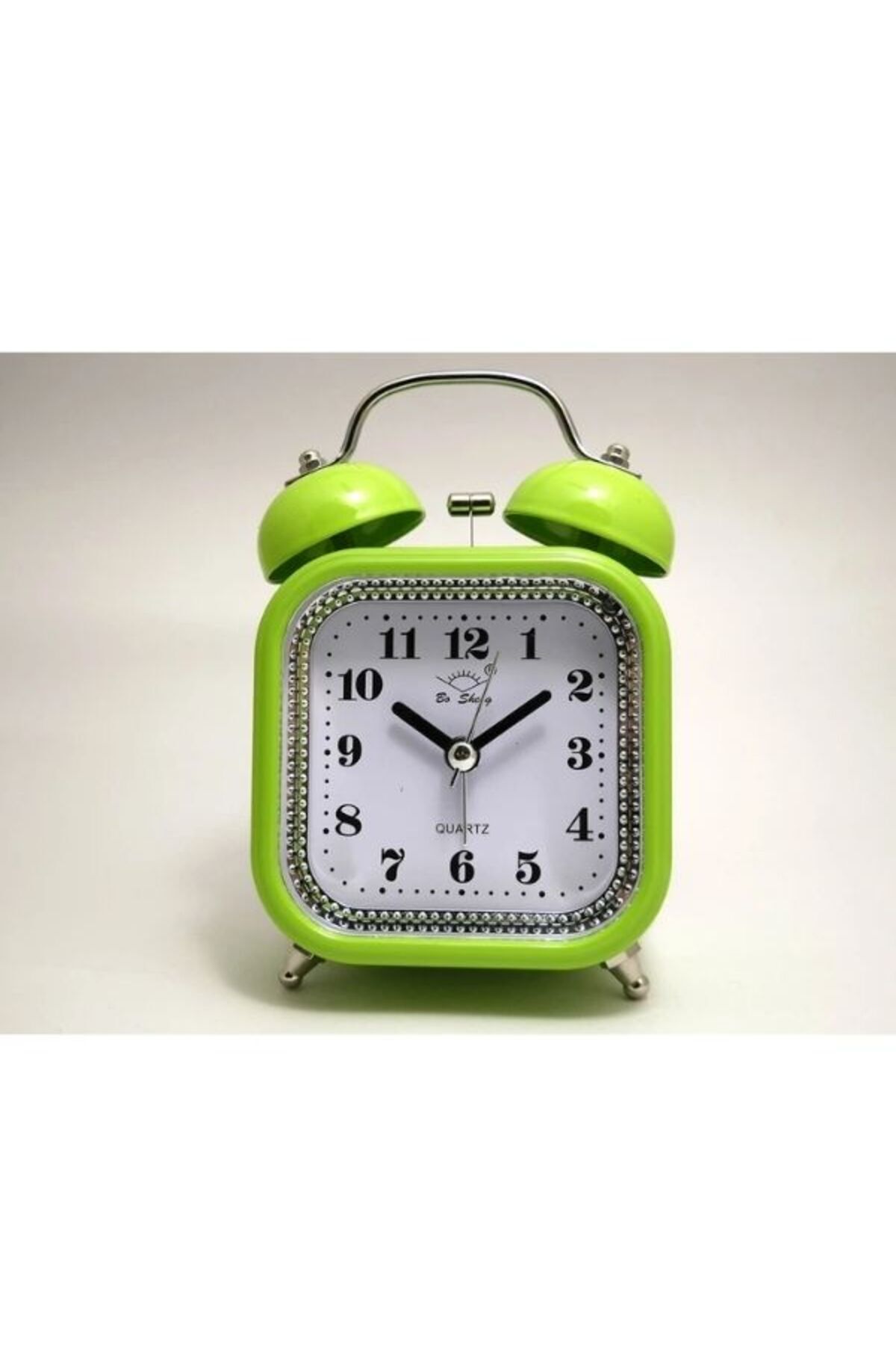 MINDA Mini Çalar Saat Işıklı Masa Saati Nostaljik Metal Masa Üstü