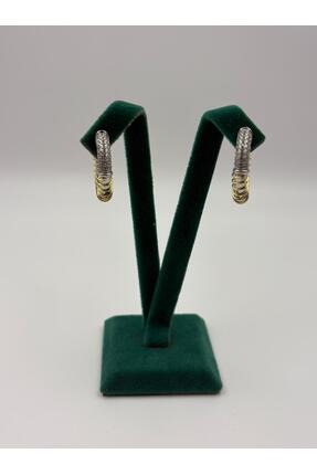 JEWELRY Zirkon Taşlı Çelik Yaylı Halka Küpe