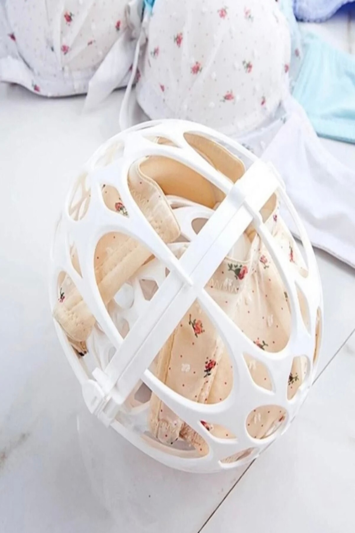 Mikasso Ultra Lüx 3x3 Sütyen Ve Çamaşır Yıkama Topu Pratik Plastik Iç Çamaşır Yıkama Topu TR fotoğrafı 3 (önizleme)