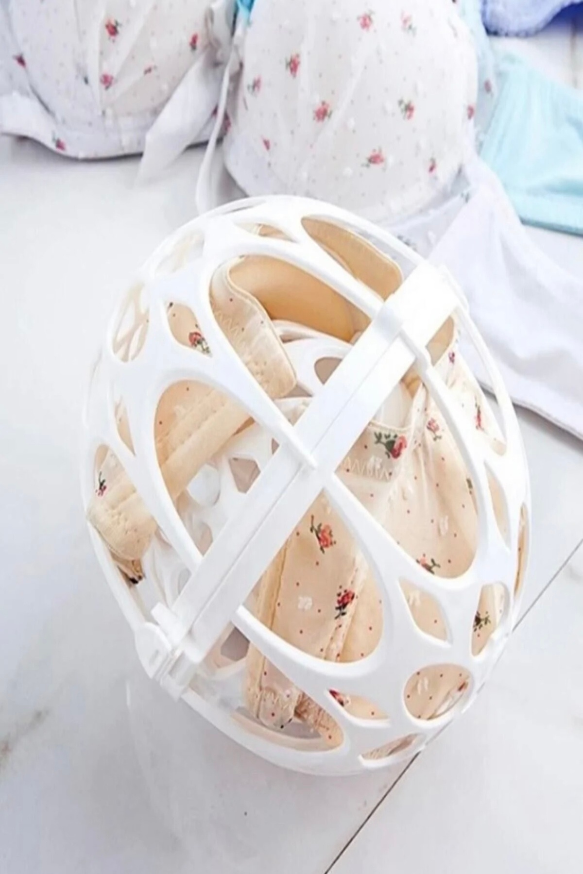 Mikasso Ultra Lüx 3x3 Sütyen Ve Çamaşır Yıkama Topu Pratik Plastik Iç Çamaşır Yıkama Topu TR fotoğrafı 3 (önizleme)