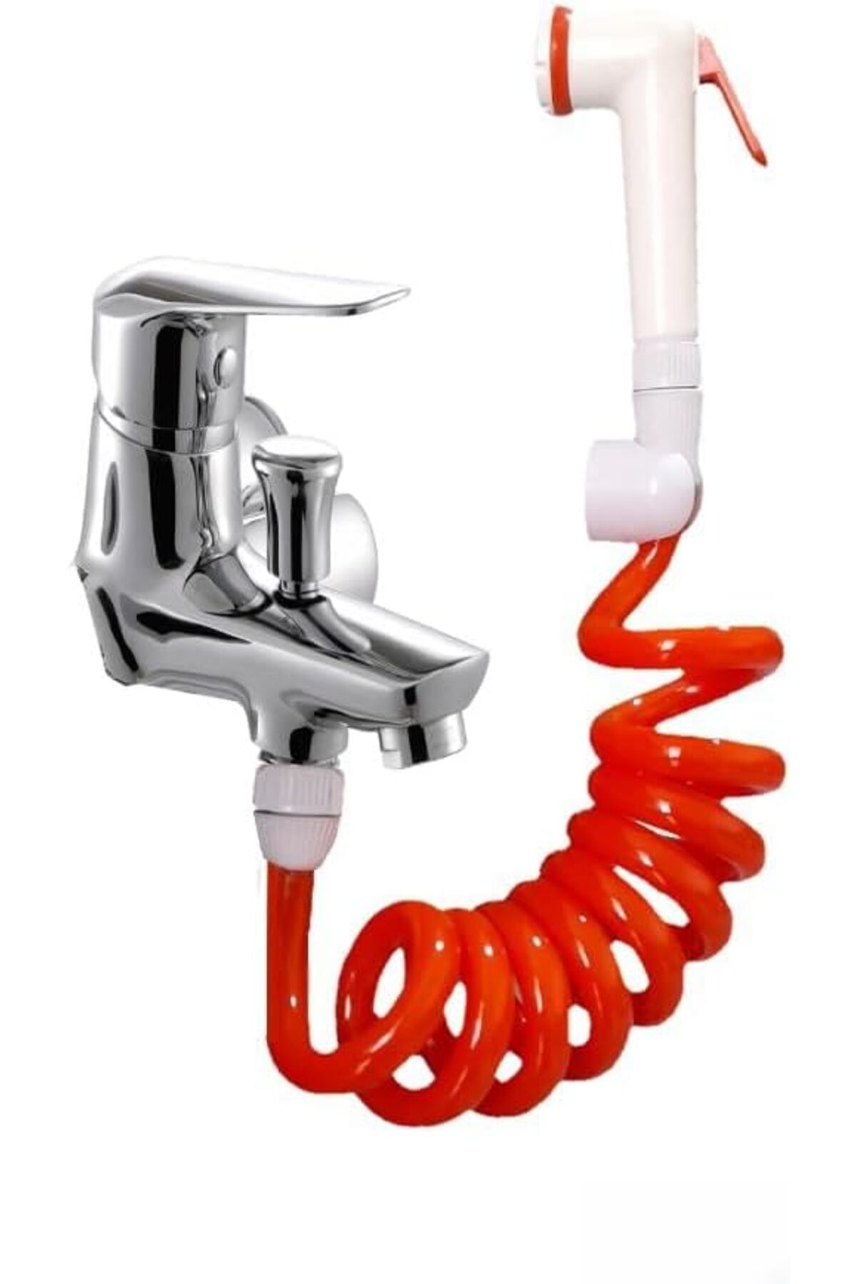 Yıldızan Spiral Mandallı Şattaf Başlıklı Evcil Hayvan Yıkama ve Duş Hortum Seti 3.5 Metre… (Turuncu) 1155328