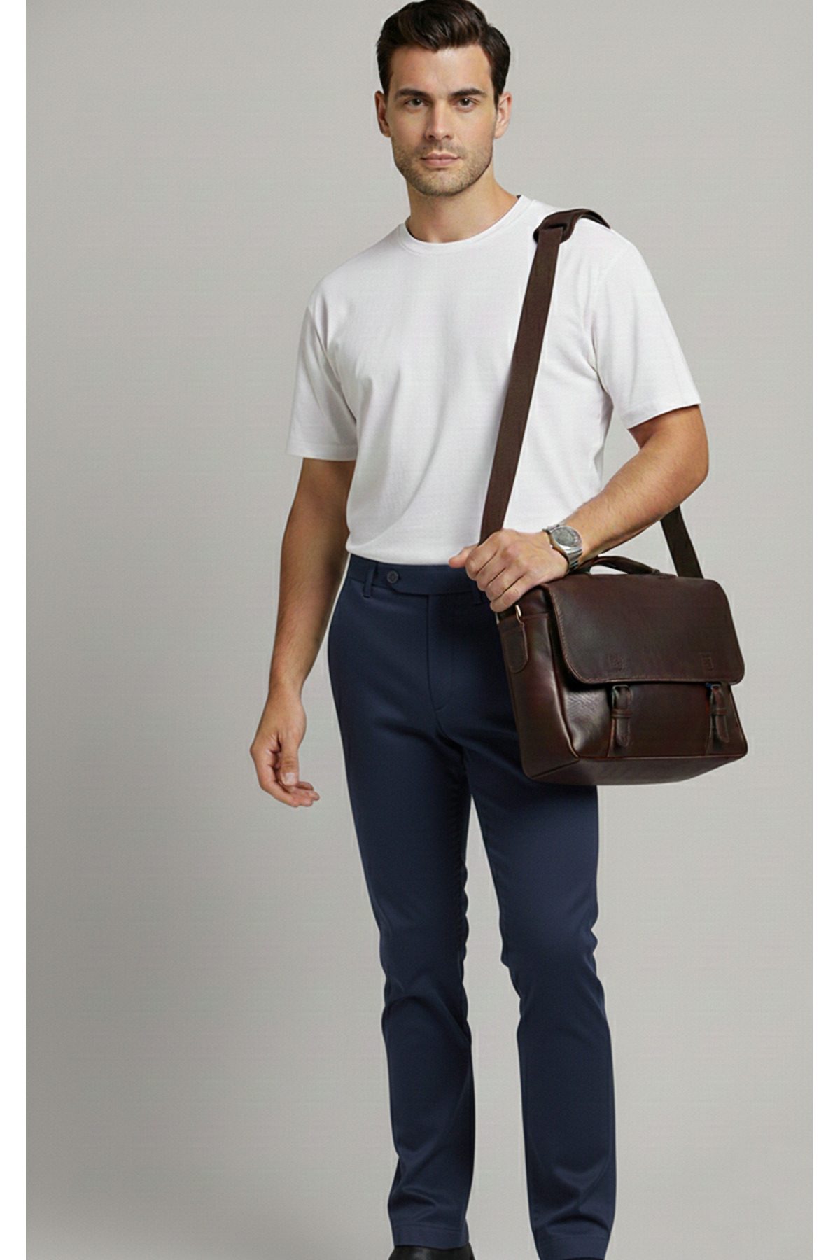 Bürke  Erkek Lacivert Renk Kaliteli Dilli Kumaş Pantolon (100-130 kg battal beden 40-42-44) - Görsel 6