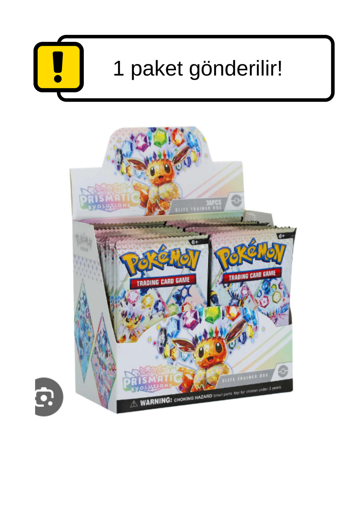 TOYFEST 1 Paket Pokemon Prismatic Evolution Lisanssız Oyun Kartı